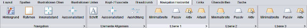 Navigation Horizontal im Menu