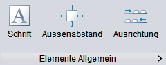 Elemente Allgemein bietet Einstellungen die auf Elementen wirken