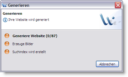 Generieren für die externe Vorschau.