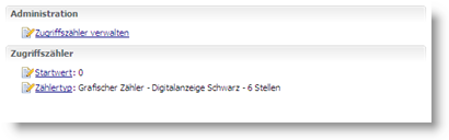 Zugriffszähler: Absatz-Editor