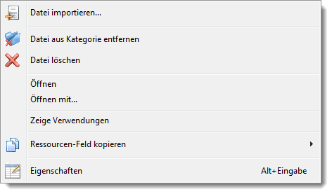 Datei Kontextmenü